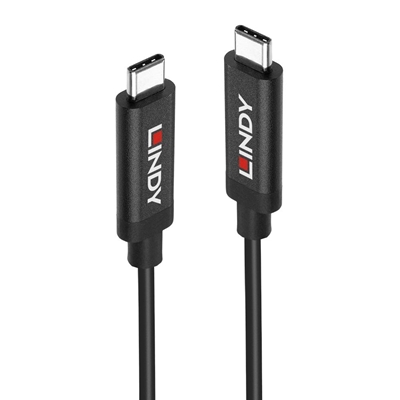 LINDY 43348 USB Type-C 3.2 Gen 2 Type C/C Active Cable, 3 m - Active Cable for Video Signals and Data Transfer up to 10 Gbps, Supports DisplayPort 1.4 High Resolution, UHD up to 8K 7680x4320@60Hz - Image 2