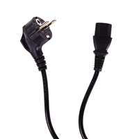 Mixed Length EU 2 Pin Plug To IEC C13 (Kettle)  Mains Extension Cable - Black