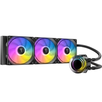 Antec Vortex Lum 360 ARGB CPU Liquid Cooler - Intel & AMD Compatible, 3 x 120mm ARGB Fans, Suspended Spiral Pump Head, Enhanced Cooling Performance