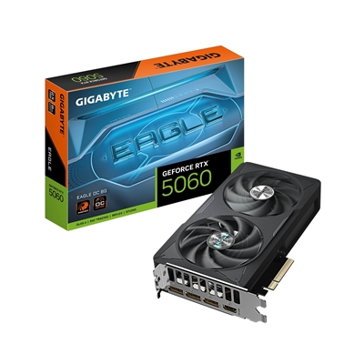 Gigabyte NVIDIA GeForce RTX 5060 EAGLE OC 8G GDDR7 Graphics Card, 3840 CUDA Cores, 2550 MHz Core Clock, Dual Fan, 3x DisplayPorts / 1x HDMI Port - Image 2