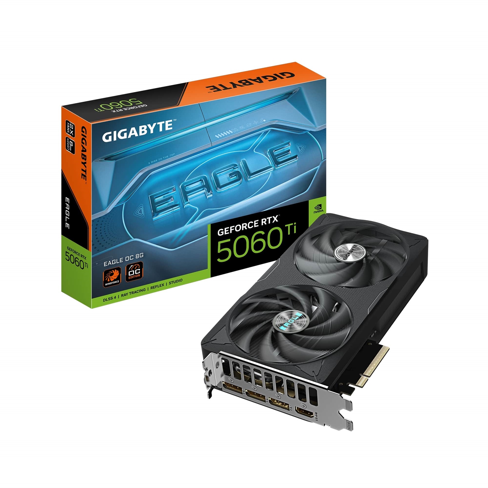 Gigabyte NVIDIA GeForce RTX 5060 Ti EAGLE OC 8GB GDDR7 Graphics Card, 4608 CUDA Cores, 2617MHz Core Clock, Dual Fan, 3x DisplayPorts / 1x HDMI Ports - Image 3