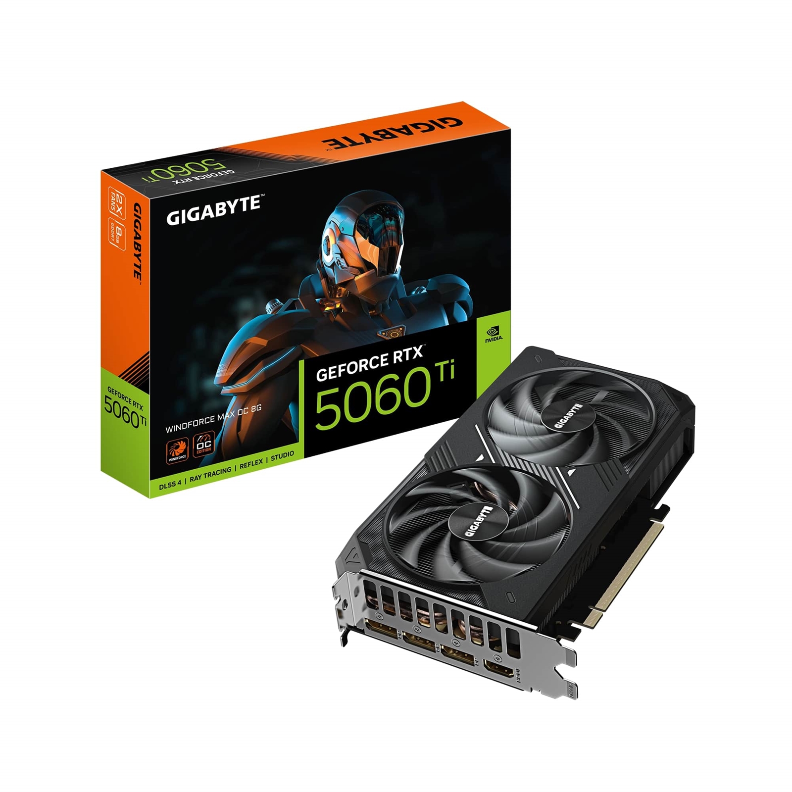 Gigabyte NVIDIA GeForce RTX 5060ti Windforce Max OC 8GB GDDR7 Graphics Card, 4608 CUDA Cores, 2587 MHz Core Clock, Dual Fan, 3x DisplayPorts / 1x HDMI Ports - Image 3