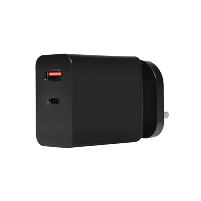 Powercool GaN 65W USB-C and USB-A Charger With 1.7m USB C To USB C Cable Included, Black - Image 2