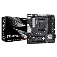 ASRock B450M/ac R2.0 Super Alloy AM4 Socket Motherboard, Micro ATX, 4x DDR4 Slots, 1 x M.2 Socket, GbE LAN, 1x HDMI Port