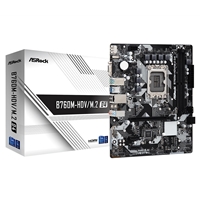 ASRock B760M-HDV/M.2 D4 Intel 1700 Socket Motherboard, Micro-ATX, 2x DDR4 Slots, 2x M.2 Sockets, GbE LAN, 1x D-Sub / 1x DisplayPort / 1x HDMI Port