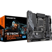 Gigabyte B760M GAMING X DDR4 Intel 1700 Socket Motherboard, Micro-ATX, 4x DDR4 Slots, 2x M.2 Sockets, Fitted I/O Shield, 2.5GbE LAN, 1x DisplayPort / 1x HDMI Port