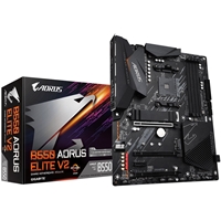 Gigabyte B550 AORUS ELITE V2 AMD AM4 Socket Motherboard, ATX, 4x DDR4 Slots, 2x M.2 Sockets, 1x USB-C Port, Fitted I/O Shield, 2.5GbE LAN, 1x DisplayPort / 1x HDMI Port