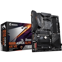 Gigabyte B550 AORUS ELITE AX V2 AMD AM4 Socket Motherboard, ATX, 4x DDR4 Slots, 2x M.2 Sockets, Fitted I/O Shield, 2.5GbE LAN, Wi-Fi 6, 1x DisplayPort / 1x HDMI Port