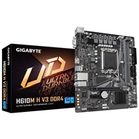 Gigabyte H610M H V3 DDR4 Ultra Durable Intel 1700 Socket Motherboard, Micro-ATX, 2x DDR4 Slots, 1x M.2 Socket, GbE LAN, 1x D-Sub / 1x HDMI Port