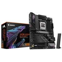 Gigabyte X870E AORUS ELITE WIFI7 AMD AM5 Socket Motherboard, ATX, 4x DDR5 Slots, 4x M.2 Sockets, Fitted I/O Shield, 2.5GbE LAN, Wi-Fi 7, 1x HDMI Port / 2x USB-C (USB4)