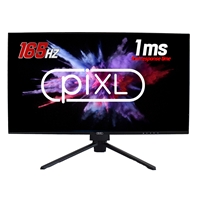 piXL CM27F10 27 Inch Frameless Gaming Monitor, Widescreen LCD Panel, Full HD 1920x1080, 1ms Response Time, 165Hz Refresh, Display Port / HDMI, 16.7 Million Colour Support, VESA Wall Mount, Black Finish