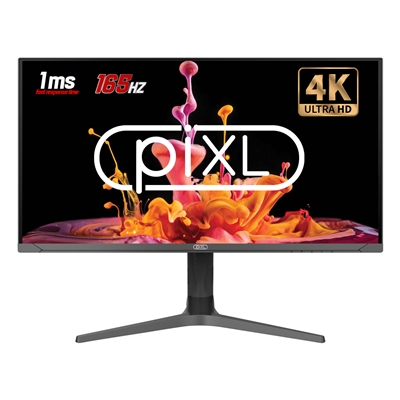 piXL CM32G7 32 Inch 4K IPS Monitor, 165Hz, 1ms, Frameless, HDMI, DisplayPort, USB-C, USB-A x 2, 3.5mm Audio Port, FreeSync & G-Sync Compatible, Black, RGB Lighting, VESA Mount, Height Adjustable, 3 Year Warranty - Image 2