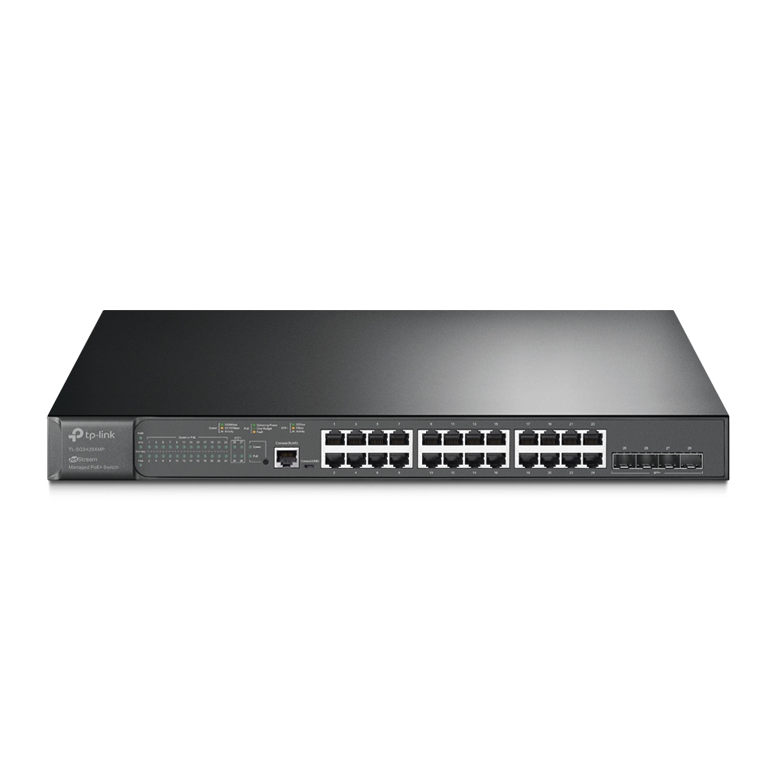 TP-Link JetStream TL-SG3428XMP 24-Port Metal Gigabit and 4-Port 10GE SFP+ L2+ Managed Switch with 24-Port PoE+ (384W) - Image 3