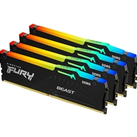 Kingston Fury Beast KF556C40BBAK4-128 128GB (32GB x4) DDR5, 5600MHz, CL40, DIMM, RGB, System Memory