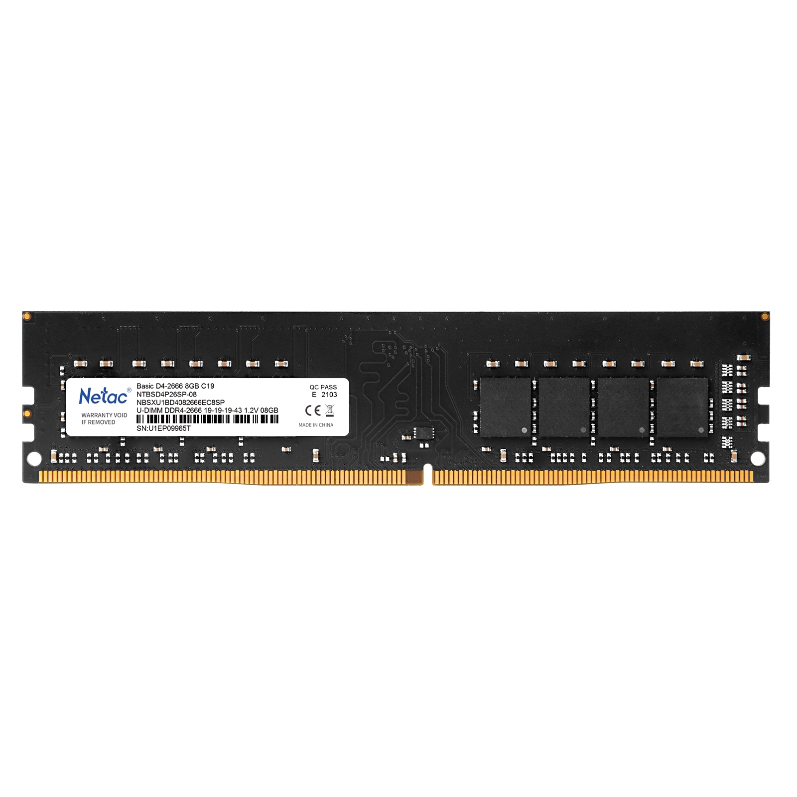 Netac 8GB No Heatsink (1 x 8GB) DDR4 2666MHz DIMM System Memory - Image 3