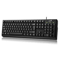 Genius KB-100 Wired Smart Keyboard, USB Plug and Play, Customizable Function Keys, Multimedia, Full Size UK Layout Design for Home or Office, Black - Image 4