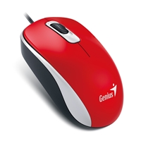 Genius DX-110 Wired USB Plug and Play Mouse, 1000 DPI Optical Tracking, 3 Button with Scroll Wheel, Ambidextrous Design with 1.5m Cable, Red - Image 4