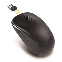 Genius NX-7000 Wireless Mouse, 2.4 GHz with USB Pico Receiver, Adjustable DPI levels up to 1200 DPI, 3 Button with Scroll Wheel, Ambidextrous Design, Black - Image 4
