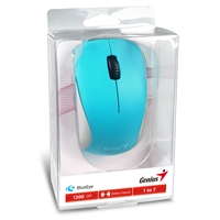 Genius NX-7000 Wireless Mouse, 2.4 GHz with USB Pico Receiver, Adjustable DPI levels up to 1200 DPI, 3 Button with Scroll Wheel, Ambidextrous Design, Blue - Image 8