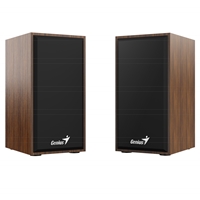 Genius SP-HF180 6W Wooden Desktop USB 2.0 Stereo Speakers with 3.5mm Audio Jack & Volume Control, Natural Wood - Image 4