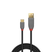 Lindy 36886 1m USB-A (M) 2.0 To USB-C (M) 2.0 Anthra Line 480Mbps Cable - Black - Image 4