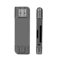 Prevo CR312 USB 2.0, USB Type-C and Lightning Connection, Card Reader, High-speed Memory Card Adapter Supports SD/Micro SD/TF/SDHC/SDXC/MMC, Compatible with Windows, Mac OS and Android, Black - Image 5