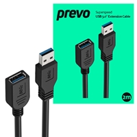 Prevo USBM-USBF-2M USB Extension Cable, USB 3.0 Type-A (M) to USB Type-A (F), 2m, Black, Up to 5Gbps Transmission Rate, Retail Box Packaging - Image 4