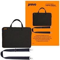 Prevo 15.6 Inch Laptop Bag, Cushioned Lining, With Shoulder Strap, Black - Image 4