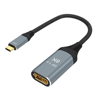 Prevo USBC-DP-ADA Display Converter Adapter, USB Type-C (M) to DisplayPort (F), 0.2m, Black & Silver, DisplayPort 1.4, Supports up to 8K@30Hz, Braided Cable, Retail Box Packaging - Image 5