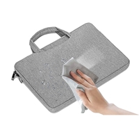 Prevo 15.6 Inch Laptop Bag, Cushioned Lining, With Shoulder Strap, Light Grey - Image 7