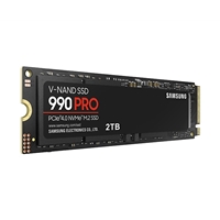 Samsung 990 PRO(MZ-V9P2T0BW) 2TB NVMe SSD, PCIe Gen4, M.2 Interface, 2280, Read 7450 MB/s, Write 6900 MB/s, 5 Year Warranty