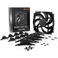be quiet! Silent Wings Pro 4 PWM Black Fan, 140mm, 2400RPM, 4-Pin PWM Fan Connector, Black Frame, Black Blades, Optimized Fan Blades for the Highest Performance for Radiators & Heat Sinks, 3 Mounting Options, 3 Speed Switch - Image 7