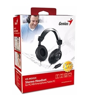 Genius HS-M505X Noise-cancelling Headset with Mic, 3.5mm Connection, Plug and Play with Adjustable Headbandand, In-line microphone and Volume Control, Black - Image 4