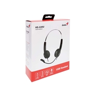 Genius HS-220U Ultra Lightweight Headset with Mic, USB Connection, Plug and Play, Adjustable Headband and microphone with In-line Volume Control, Black - Image 6