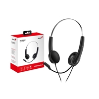 Genius HS-220U Ultra Lightweight Headset with Mic, USB Connection, Plug and Play, Adjustable Headband and microphone with In-line Volume Control, Black - Image 7