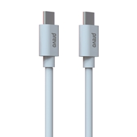Prevo USB 2.0 60W C to C PVC cable, 20V/3A, 480Mbps, White, Superior Design & Performance, Retail Box Packaging - Image 4