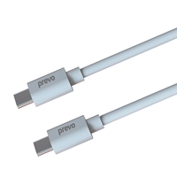 Prevo USB 2.0 60W C to C PVC cable, 20V/3A, 480Mbps, White, Superior Design & Performance, Retail Box Packaging - Image 5