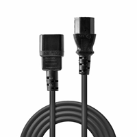 Lindy 30331 2m IEC C13 (Kettle) To IEC C14 (Kettle) Mains Extension Cable - Black - Image 4