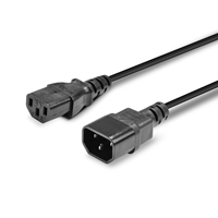 Lindy 30331 2m IEC C13 (Kettle) To IEC C14 (Kettle) Mains Extension Cable - Black - Image 7
