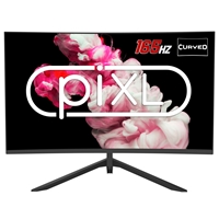piXL CM27GF6D 27 Inch Curved Frameless Monitor, 165Hz, 6ms Response Time, HDR, Frameless, 1920x1080 Full HD, HDMIx2, Display Port, Black, VESA Mount - Image 4