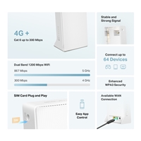 Mercusys MB230-4G 4G+ Cat6 AC1200 Wireless Dual Band Gigabit Router - Image 5