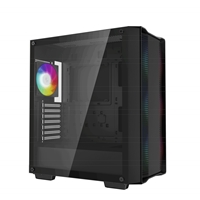 DeepCool CC560 ARGB V2 Case, Gaming, Black, Mid Tower, 1 x USB 3.0 / 1 x USB 2.0, Tempered Glass Side Window Panel, Abundant Airflow Performance, Addressable RGB LED Fans, ATX, Micro ATX, Mini-ITX - Image 4
