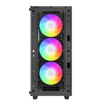 DeepCool CC560 ARGB V2 Case, Gaming, Black, Mid Tower, 1 x USB 3.0 / 1 x USB 2.0, Tempered Glass Side Window Panel, Abundant Airflow Performance, Addressable RGB LED Fans, ATX, Micro ATX, Mini-ITX - Image 6