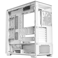 Antec FLUX Mid Tower PC Case - Tempered Glass, White/Wood, 5 PWM Fans, USB-C, E-ATX/ATX/mATX/ITX Compatibility - Image 6