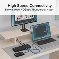 Plugable TBT4-UD5 ThunderBolt 4 Dual Monitor (2x 4K or 1x 8K) 96W USB-C PD Docking Station - Image 6