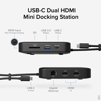 Plugable USBC-6950PDZ USB-C Dual HDMI 100W USB-C PD Docking Station - Image 4