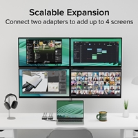 Plugable USBC-6950M Portable USB-C to Dual 4K DisplayLink Certified HDMI Adapter - Image 7