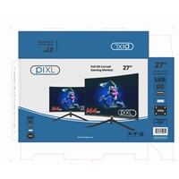 piXL CM27GF6D 27 Inch Curved Frameless Monitor, 165Hz, 6ms Response Time, HDR, Frameless, 1920x1080 Full HD, HDMIx2, Display Port, Black, VESA Mount - Image 8