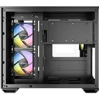 Antec CX600M Trio ARGB Mini Tower Gaming Case, Black, Tempered Glass Panels, Dual Chamber Design, Vertical Cooling, Pre-Installed ARGB Fans, Water Cooling Support, - Image 5