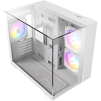 Antec CX600M Trio ARGB Mini Tower Gaming Case, White, Tempered Glass Panels, Dual Chamber Design, Vertical Cooling, Pre-Installed ARGB Fans, Water Cooling Support - Image 8